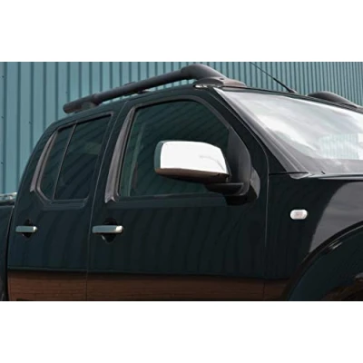 Image of Chrome Wing Mirror Covers To Fit Navara D40 (2005 09)