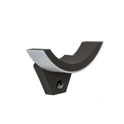 Image of Lucande LED outdoor wall light Half, 30 cm, anthracite, sensor, IP54