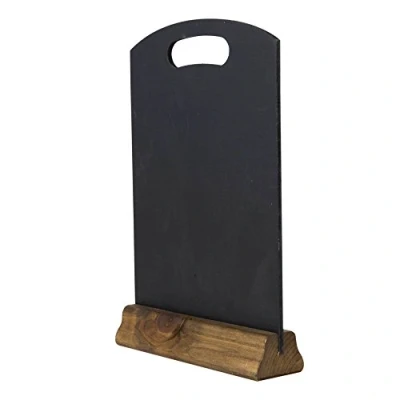 Image of Chalkboards UK Handheld Table Top Blackboard with Plinth, Wood, Black, 31 x 21 4 cm