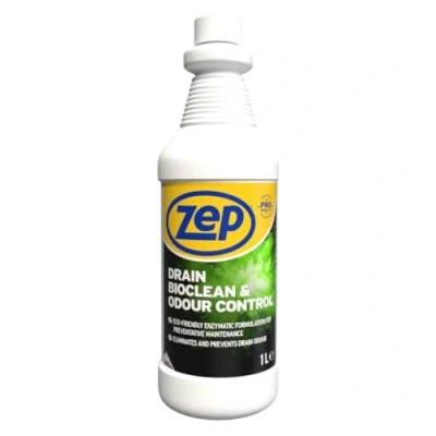 Image of Zep Drain Bioclean &amp; Odour Control 1l, Unblocker For Preventive Maintenance to keep a unblocked, Perfect Cleaner Bad Smells, Sink Smelling Sinks, Commercial
