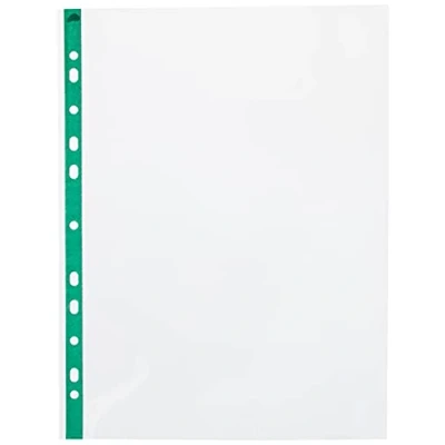 Image of 5 Star Punched Pocket Polypropylene Top opening 45 Micron A4 Glass Clear [Pack of 100]