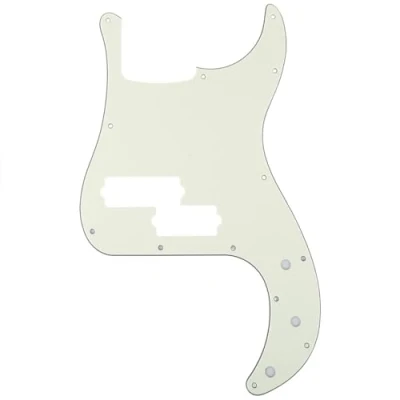 Image of Musiclily Pro 5 String 13 Hole Contemporary P Bass Pickguard for Fender Mexican Precision Bass, 3Ply Ivory