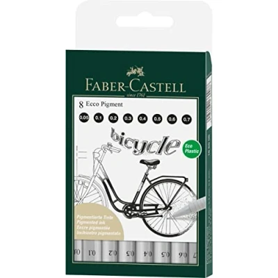 Image of Faber Castell FC166008 Ecco Pigment Wallet (Pack of 8)