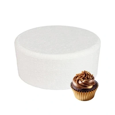 Image of Culpitt 10&quot; x 4&quot; Round Cake Dummy, Bevelled Edge Form, Practice Decorating or Use for Creating Long Lasting Displays, Smooth Polystyrene