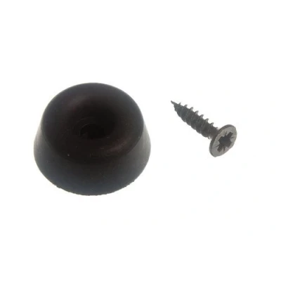Image of TOILET SEAT FURNITURE RUBBER BUFFER PADS BLACK 7/8 INCH 22MM ( pack of 4 )