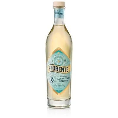 Image of Fiorente Elderflower liqueur 70cl, perfect for making a Hugo Spritz, all natural from wild Italian elderflower, 20% ABV
