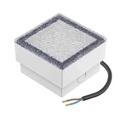 Image of ledscom.de LED Paving Stone Ground recessed Light CUS for Outdoors, IP67, Angular, 10 x 10cm, Blue, 230v, Outdoor, Terrace, Garden Lighting, Light, Power, lamp,
