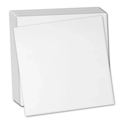 Image of Essential Arts Safeprint Foam Sheets 165 x 165mm Square Pack of 15 Blocks. 3mm Thick Polystyrene Safe Relief Printing Tiles for Model Making