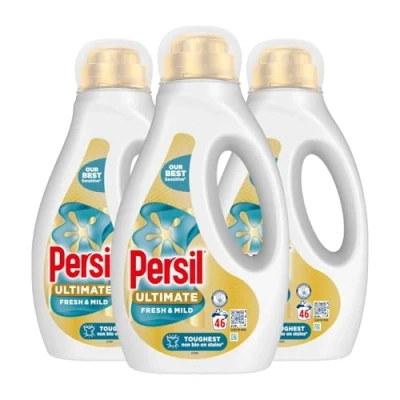 Image of Persil Ultimate Liquid Detergent Outstanding Stain Removal Effective in Quick and Cold Washes with 14 Days of Lasting Freshness 46 Washes, 1.242 Litre (Buy 3, Fresh &amp; Mild)