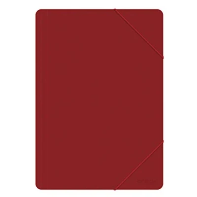 Image of Elasticated File Office Products PP A4 500 MICR Red/Document Archiving/Type 3 flap/Kind with Eraser/Material PP/Colour Red/Format / Dimensions (mm) 240x320