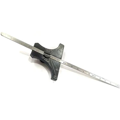 Image of Precision Stainless Steel Ruler Engineer&#039;s Depth Gauge Metric &amp; Imperial 6&quot; (150 mm)