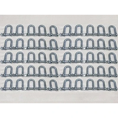 Image of x50 3MM Galvanised Steel Commercial Dee Shackles