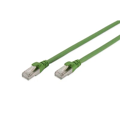 Image of DIGITUS CAT 6A S FTP patch cord, Cu, PUR AWG 26/7, 3.00 m, green, (similar to RAL 6018)