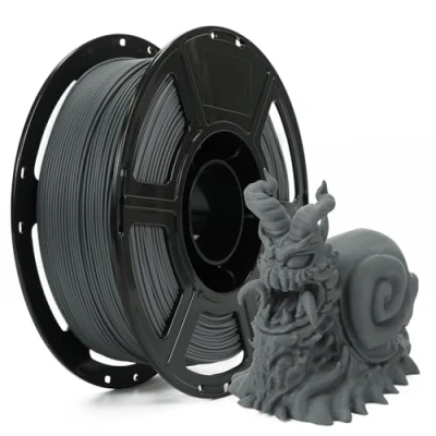 Image of FLASHFORGE Rapid PLA Matte Filament 1.75mm, High Flow Speedy 3D Printer Filament, Max 500m/s Speed Printing, Easy to Remove Support &amp; Non Glossy Appearance (Grey)