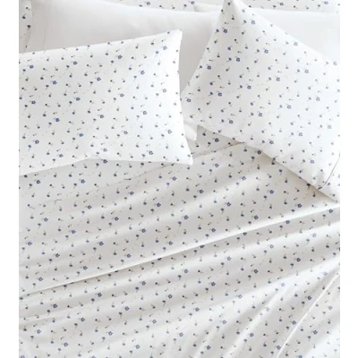 Image of Linen Market Sheet Set, Microfiber, Soft Floral Light Blue, King