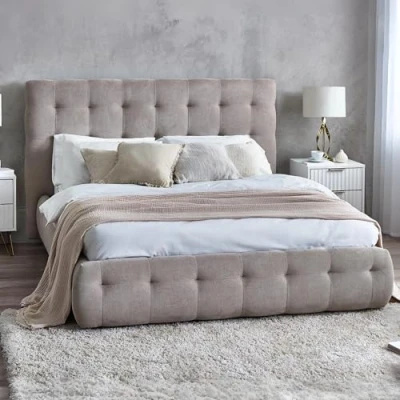 Image of Julian Bowen Odette Double Bed 135Cm Light Taupe
