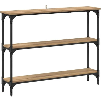 Image of vidaXL Console Table Artisan oak 100 x 22.5 75 cm Engineered wood