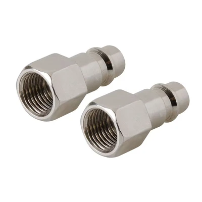 Image of Silverline Euro Air Line Bayonet Female Thread Coupler 2pk 1/4&quot; BSP