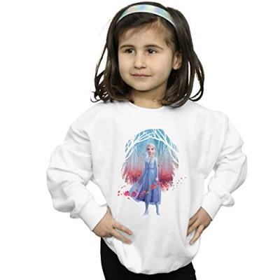 Image of Disney Girls Frozen 2 Elsa Find The Way Sweatshirt White 3 4 Years