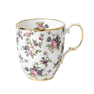 Image of Royal Albert 100 Years 40017578 1940 English Chintz Mug 0.4L/14.1fl White, Bone China, 1 Count (Pack of 1)