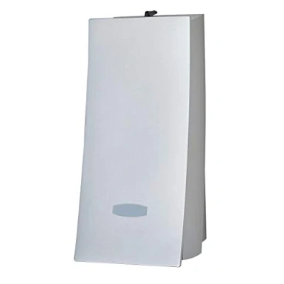 Image of Croydex Wave Satin Nichol Finish Soap Dispenser Wall Mounted Hand Dispenser, Ideal for Shower, Bath, or Kitchen Easy to Refill, Elbow Operated