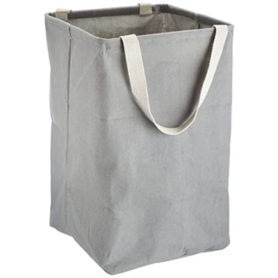 Image of Amazon Basics Fabric Storage Bin Tall Cube, Charcoal Grey