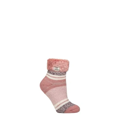 Image of Women&#039;s 1 Pair Heat Holders Sleep Turn Over Cuff Socks Halda Muted Coral 4 8