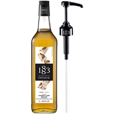 Image of Routin 1883 Premium Toasted Marshmallow Syrup (Glass Bottle) 1L + Pump