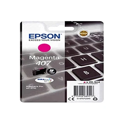 Image of Epson 407 Ink Cartridge DURABrite Ultra WF 4745 Keyboard Magenta