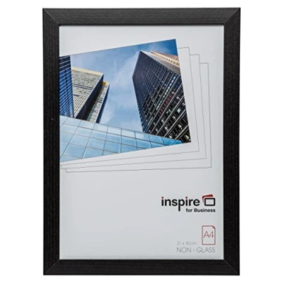 Image of OXFORD Quality Black Wood A4 21x30 cm Certificate Photo Frame Non Glass Aperture Display OXFA4NG