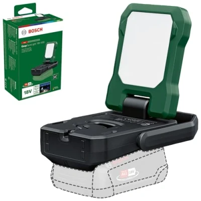 Image of Bosch Cordless LED Light/Camping lamp EasySpotLight 18V 400 (Warm/Cold White Light; 3 Brightness Setting, Head Foldable/Turnable: 360/180; 18V; Powerbank USB C®; Without Battery) SKU:‎ 06039A1200
