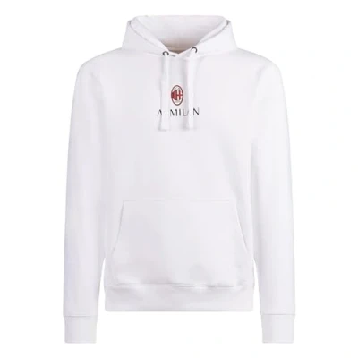 Image of AC Milan Classic Crest White_Man Hooded Sweatshirt, Cornstone, M