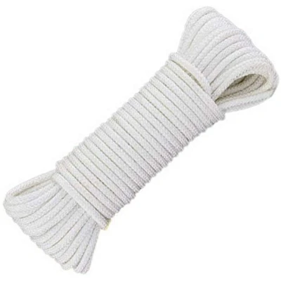 Image of KAV Natural Cotton Macrame Thick Strong Rope 5mm Diameter Ropes for Gardening, Roofrack Cord, Dying Cloths, Tying, Picture and Plant Hangings, DIY Crafts (15 M or 50 FT, Pack of 2)