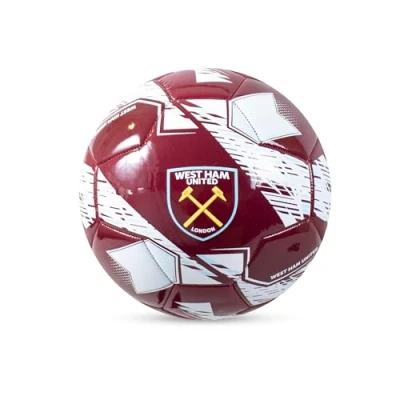 Image of West Ham 26 Panel Size 5 Nimbus Ball Hy Pro Officially Licesned Football Hammers, 5, Panel, Training, Match, Merchandise, Collectible For Kids and Adults