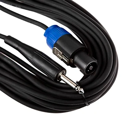 Image of 12m QTX 2 Pole Speakon Male to 6.35mm 1/4&quot; Mono Plug Speaker Cable Lead