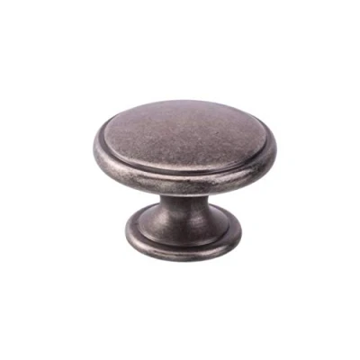 Image of Abrafix Knob Handle Antique Pewter Effect Henrietta/Ariel Cupboard Door 38mm Diameter