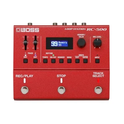 Image of BOSS RC 500 Dual track Loop Station Advanced two looper with premium sound quality, FX, 99 phrase memories, 57 rhythms, and MIDI control support