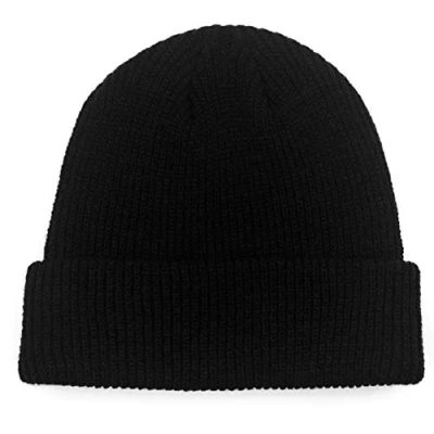 Image of Paladoo Beanie Hat Knit Ski Cap Fisherman for Men Women, Black, One Size