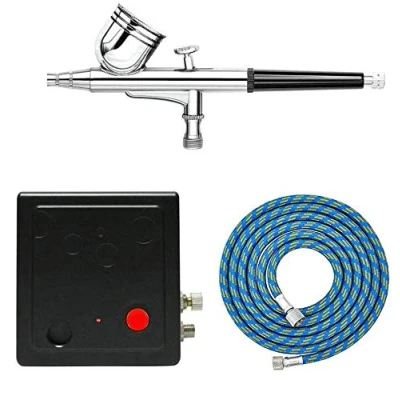 Image of ABEST Dual Action Airbrush Compressor Complete kit Paint Tool for Hobby Model Craft Spraying