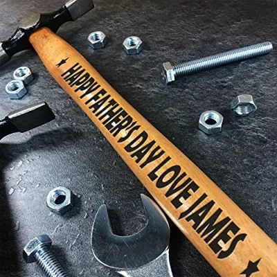 Image of Engraved Hammer Personalised Gift for Dad Fathers Day Him Keepsake