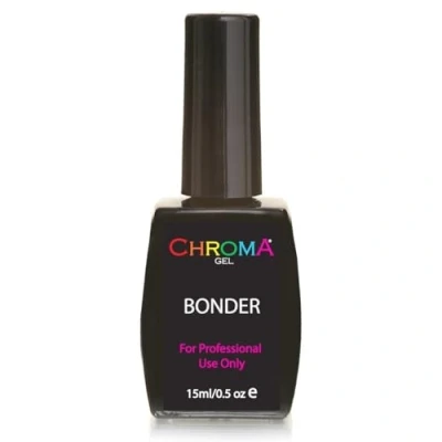 Image of Chroma Gel Bonder Pro Long Lasting, Chip Resistant Polish Adhesive for Flawless Nails 15ml Black Bottle