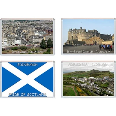Image of Edinburgh Scotland 4 PACK Jumbo Fridge Magnet/Magnets