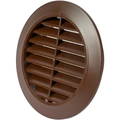 Image of Vent Systems 80 mm / 3.15&#039;&#039; Inch Brown Air Cover Round Vents Ventilation Grille Integrated Insect Screen HVAC for Bathroom, Home Office, Kitchen