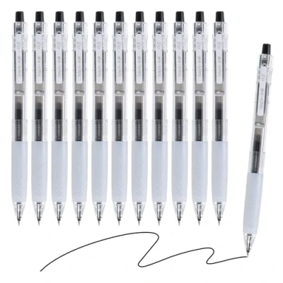Image of M&amp;G Gel Pen Medium Point 0.5mm, 12 Pack Quick Dry Smooth Retractable Red Ink Rollerball for Home Office Writing Note Taking Journaling Business, Style 7