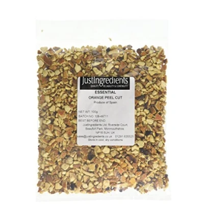 Image of JustIngredients Essentials Orange Peel Coarse Cut 100 g (Pack of 4)