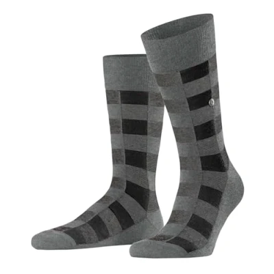 Image of Burlington Men&#039;s Buffalo Check M SO Wool Patterned 1 Pair Socks, Grey (Dark 3070), 6.5 11