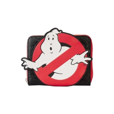 Image of Loungefly Ghostbusters Logo Zip Around Wallet, Black, One Size