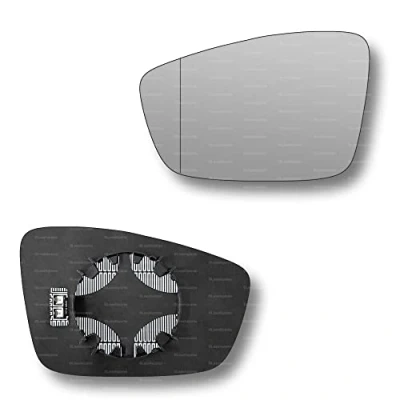 Image of Less4spares Replacement Wing Mirror Glass Left Compatible with Seat Mii 2011 2021 CLIP ON Passnager Near Side N/S Heated Blind Spot