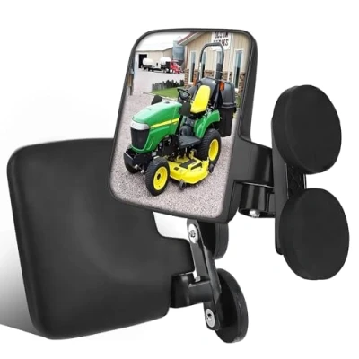 Image of Rearview Mirrors Compatible With Mahindra, Kubota, John Deere, And Lawn Mover Side Strong Magnets, Tractor Accessories Come Pre Assembled.