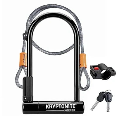 Image of Kryptonite Keeper 12 Standard with Flex Sold Secure Silver,Black